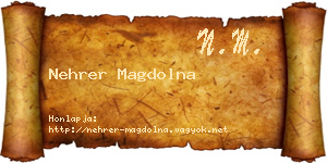 Nehrer Magdolna névjegykártya